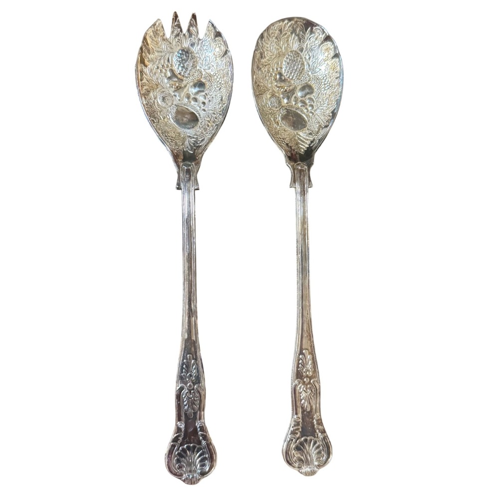 Vintage Silver Plated Fruit Serving Servers Set Of 2 Made in England